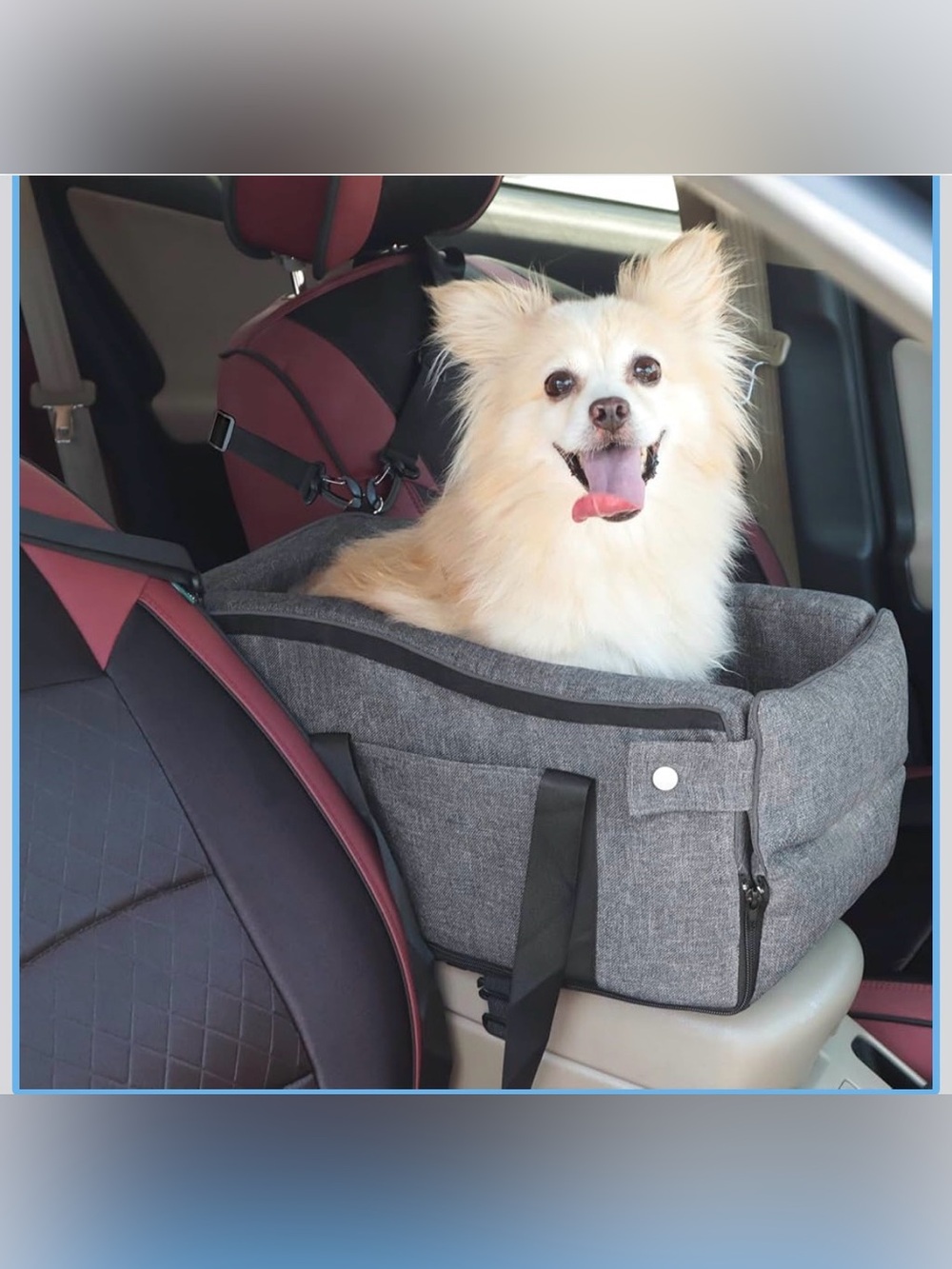 NWOT Center Console Dog Car Seat for Small Dogs Up to 12lbs, Detachable Armrest